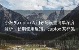 茶杯狐cupfox入门必配设置清单深度解析：长期使用反馈，cupfox 茶杯狐