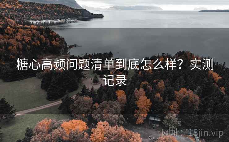 糖心高频问题清单到底怎么样？实测记录